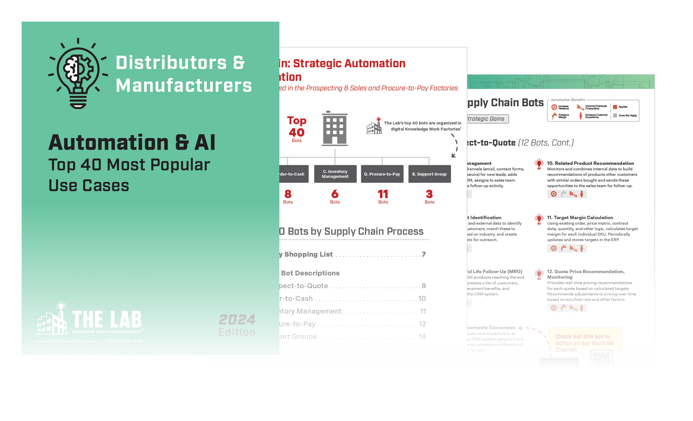 Diagram of the most valuable automation and AI use cases catalog for manufacturers and distribution