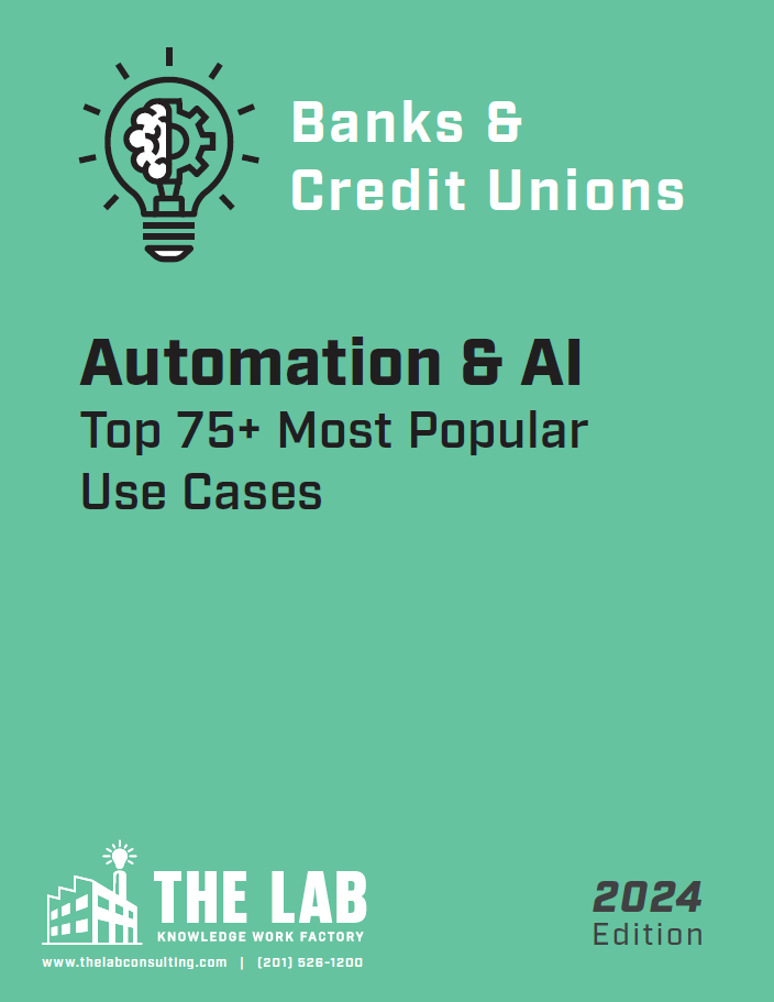 This catalog contains 75 automation and AI use cases with links to Youtube videos of implementation services delivered by The Lab Consulting in the USA