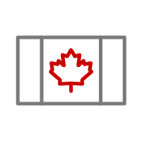 Icon a Canadian maple leaf flag